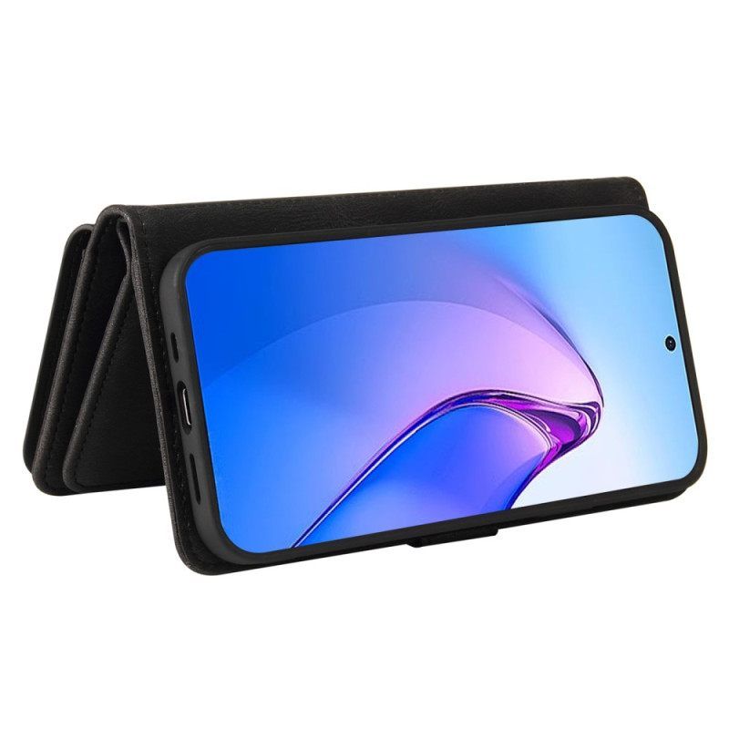 Θήκη Flip Oppo Reno 8 Pro Θήκη Κάρτας Πολλαπλών Λειτουργιών